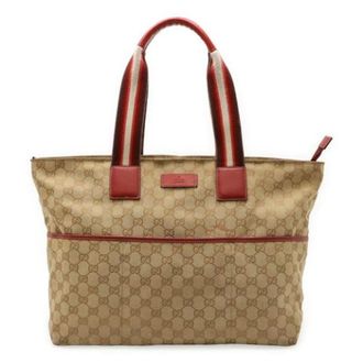 Gucci Pre-owned Tote Bags, female, Beige, Size: ONE SIZE Pre-owned Canvas gucci-bags