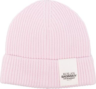 Ruslan Baginskiy ribbed-knit beanie - women - Viscose/Elastane/Wool/Nylon - OS - Pink