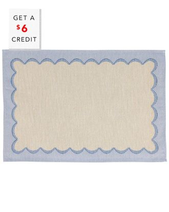 Vietri Vietri Tavola Blue Scalloped Placemats (Set Of 4) With $7 Credit