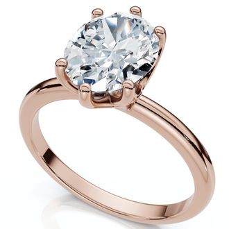 Pompeii3 Certified 1 1/2Ct Lotus Solitaire Diamond Engagement Ring 14k Gold Lab Grown
