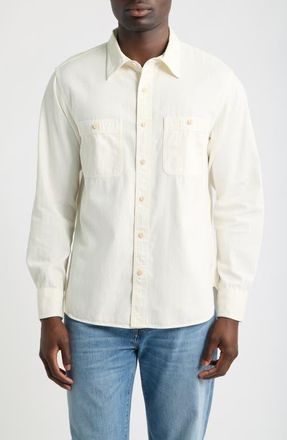 Madewell Cotton Button-Up Work Shirt in Ecru at Nordstrom, Size Xx-Large