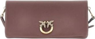 Pinko Pinko, Tassen, Dames, Bruin, ONE Size, Katoen, Love Click Soft Clutch