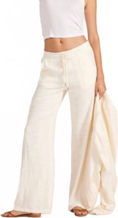 bobi Gusset Linen Pants In White