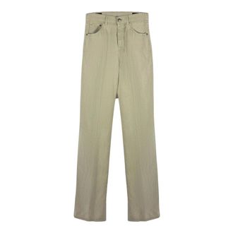 Dondup Straight Jeans, female, Beige, Size: W28 Wide-leg Pants