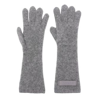 Jacquemus Accessoires, Dames, Grijs, ONE Size, Katoen, Gros Grain Handschoenen