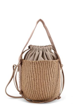 Chloé Woody Raffia Bucket Bag-Donna