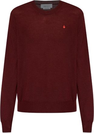 Alexander McQueen logo-embroidered sweater - men - Wool - 46