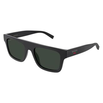 Gucci Zonnebril met vierkant montuur - unisex - Accessoires - Zwart - Maat: 53 MM
