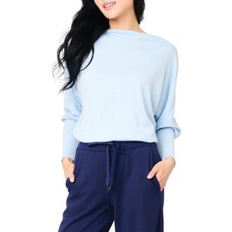 Gibsonlook Slouchy Luxe Boatneck Top in Cashmere Blue at Nordstrom Rack, Size Xx-Small