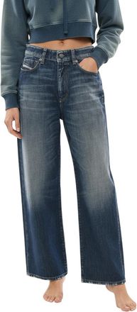 Diesel Blue Straight High Rise Jeans