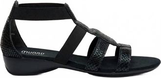 Munro Womens Zena Sandal In Black Petrol Snake