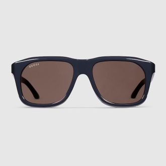 Gucci Square Frame Sunglasses, Blue
