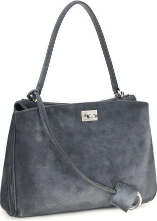 Balenciaga Womens Gray Calf Leather Bos Taurus Shoulder Bag