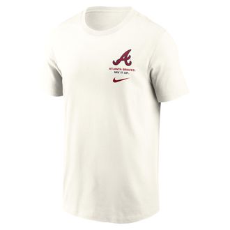 Nike Atlanta Braves 2-Hit Nike Mens MLB T-Shirt in Brown | N19911KAW-1DJ