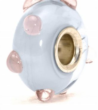 Trollbeads Womens Pastel Bud Glass Bead Charm In Blue