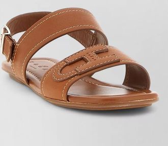 Hogan h685 flat sole open toe sandals