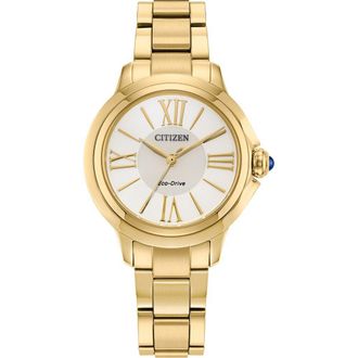 Citizen L Ceci Womens Gold Watch EM1162-52A Stainless Steel - One Size