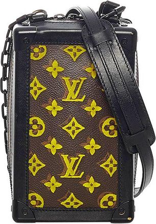 Louis Vuitton Monogram Canvas Yellow Flocked Limited Edition Vertical Soft Trunk Bag