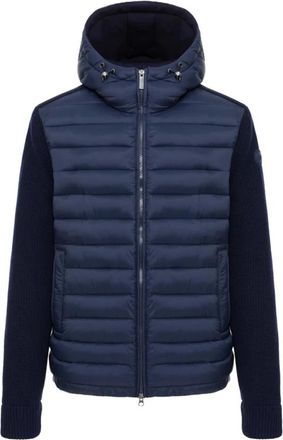 Colmar Gewatteerd jack met gebreide mouwen - Heren - Sport - Blauw - Maat: M Viscose