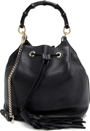 Gucci Black Leather Miss Bamboo Bucket Bag (Authentic Pre-Loved)
