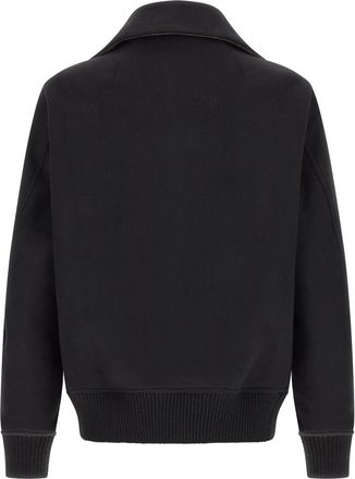 Rick Owens Mens Black Virgin Wool Bomber Clothing