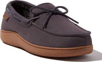 Dearfoams Mens Pierce Microsuede Moccasin House Shoe Slipper