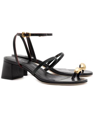 Larroude Larroudé Biarritz Leather Block Sandal