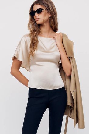 Reformation Avery 100% Silk Top
