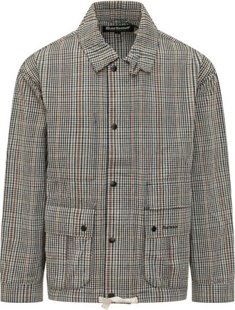 Barbour Beige Checks Shirt Collar Jacket