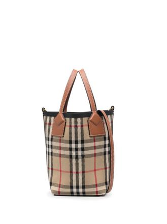 Burberry Check motif mini bucket bag