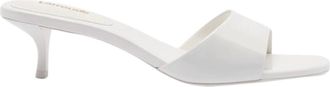 Larroude Womens Greta Mule Sandals In White