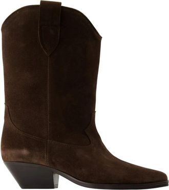 Isabel Marant Bruine Leren Laarzen - Su&egrave;de Kalfsleer - Dames - Cowboylaarzen - Bruin - 37 EU - Leer - Schoenen