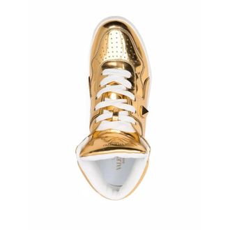 Valentino Mens Gold Tone Sneakers, US Size 7