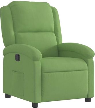 vidaXL Sill&oacute;n Reclinable De Terciopelo Verde Claro Vidaxl