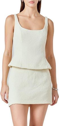 endless rose Tweed Tank in Ivory at Nordstrom, Size Medium