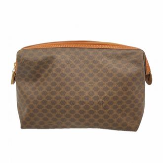 Celine Brown Pvc Pouch (Pre-Owned)