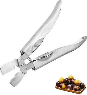 OEM Affetta Castagne, Apri Castagne In Acciaio Inox E Pelapatate Multifunzione, Manico Ergonomico, Schiaccianoci, Coltello E Pinze Per Castagne, Noci E No