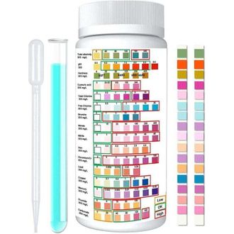 OEM Kit De An&aacute;lisis De Agua Potable 16 En 1, Kits Profesionales Para Medir La Dureza Del Agua, Tiras Reactivas Para Agua Del Grifo Y De Pozo, Color Blanco