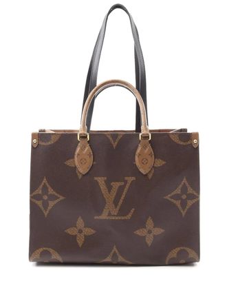 Louis Vuitton 2021 Monogram Giant OnTheGo MM satchel - women - Canvas - One Size - Brown