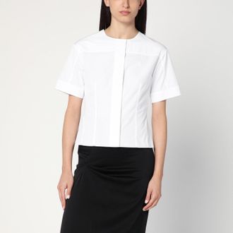 Alexander McQueen Camicia corsetto bianca in popeline