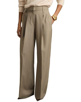 Reiss Clara Wide Leg Wool Trouser