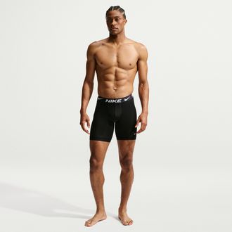 Nike Mens Essential Micro Dri-FIT Long Boxer Briefs (3-Pack) in Black | KE1158-001
