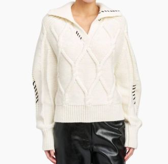 En Saison Lena Knit Sweater In Cream
