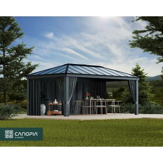 Palram Palram-canopia - Canopia Set De Cortinas Para Dallas 3.6x6 M Cenador Gris Oscuro