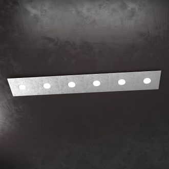 Top-Light Applique Moderna Eccentric Metallo Foglia Argento 6 Luci Gx53