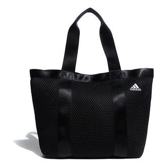 adidas Small logo Mesh Sports Portable Tote Shoulder Bag Black Handbag H64769