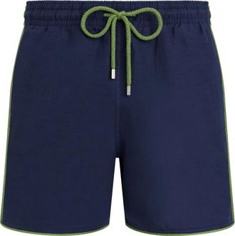 Vilebrequin Costume da bagno con coulisse e finiture in rilievo - Blu