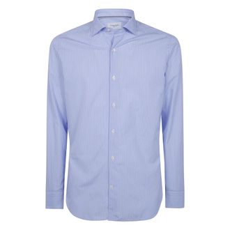 Tintoria Mattei Camisa entallada - Shirts - Hombre - Azul - 2XL