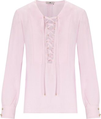 Elisabetta Franchi CAMICIA CON LACCI QUARZO ELISABETTA FRANCHI