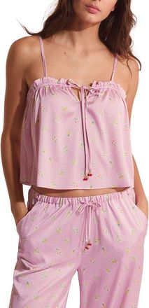 Etam Baie Crop Pajama Camisole in Imp Fond Rose at Nordstrom, Size X-Small